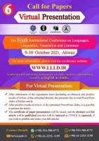 ششمین کنفرانس بین المللی بررسی مسائل جاری زبان ها، زبان شناسی، ترجمه و ادبیات